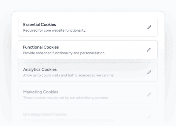 Cookie consent banner for WordPress websites.