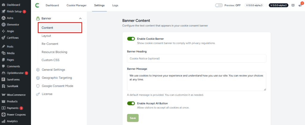 Customizing Banner Content image