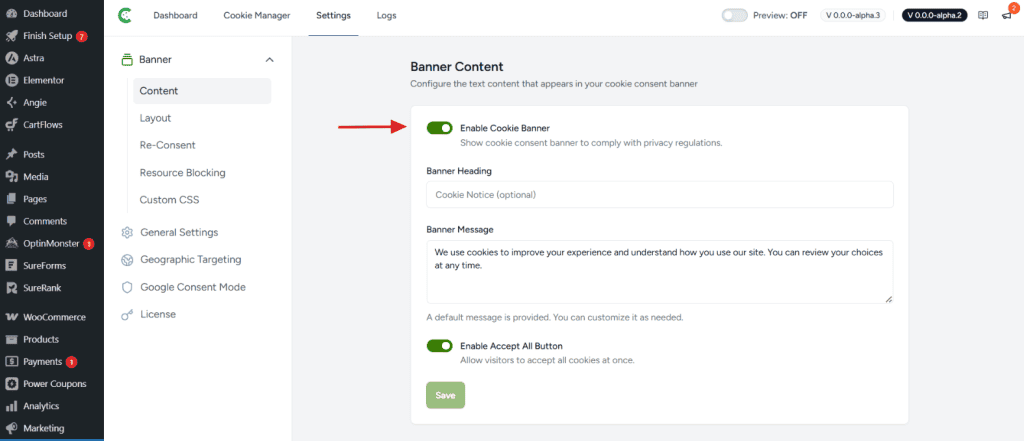 Customizing Banner Content image