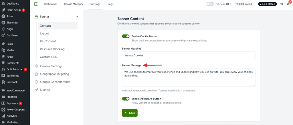 Customizing Banner Content image