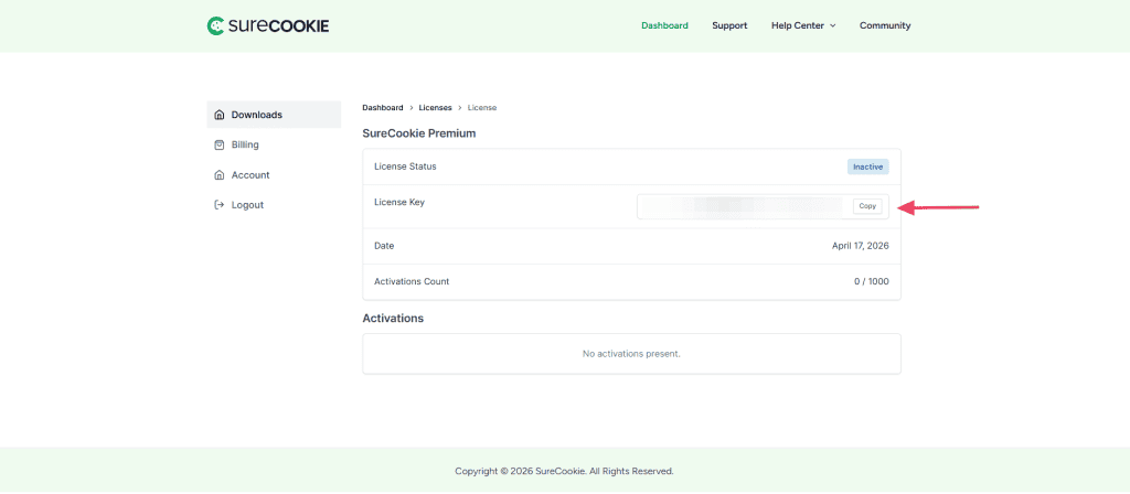 Installing SureCookie Pro image