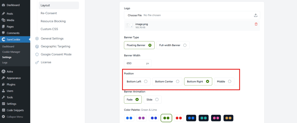 Customizing Banner Layout image